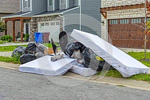 Curbside Garbage Awaiting Pickup