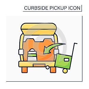 Curbside pickup color icon