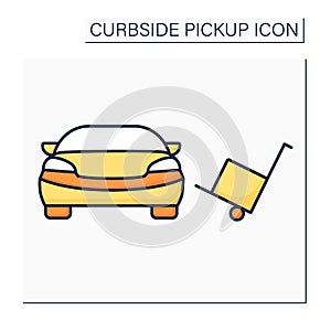 Curbside pickup color icon