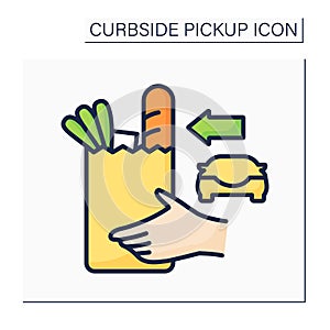 Curbside pickup color icon