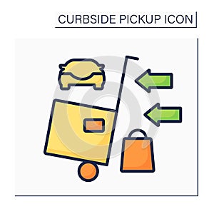 Curbside pickup color icon