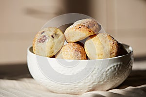 Curd cookies with berries