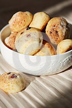 Curd cookies with berries