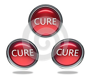 Cure glass button