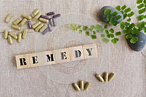 Remedy medicine concept