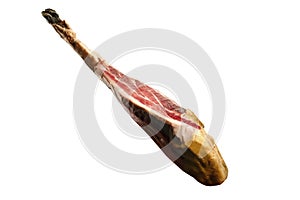 Cured iberian jabugo ham photo