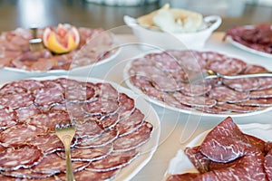 Cured meat. Appetizer