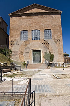 The Curia, early Roman Senate at the Forum, built AD 283 by Diocletius, Rome, Italy, Europe