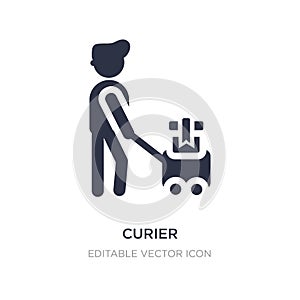 curier icon on white background. Simple element illustration from People concept