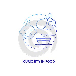 Curiosity in food concept icon