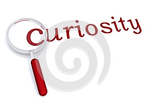 Curiosity with magnifying glass