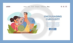 Curiosity in youth concept. Flat vector illustration