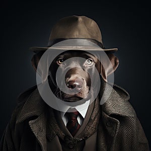 Curious Canine Detective dog AI Generated