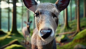 Curious Deer in the Forest