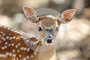 Curious deer with large ears