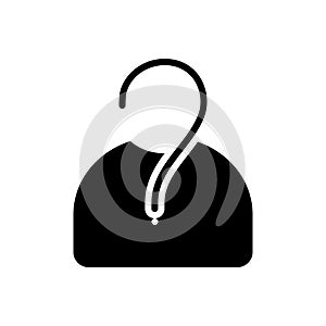 Black solid icon for Curious, anxious and agog