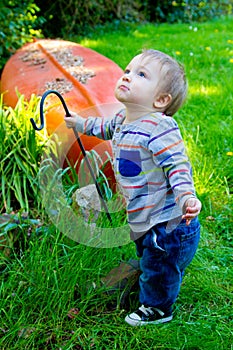 Curious One Year Old Boy