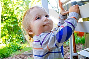 Curious One Year Old Boy