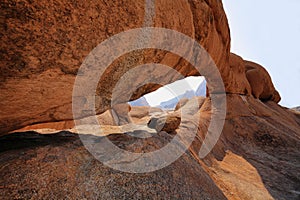 Curious rock formations in Spitzkoppe