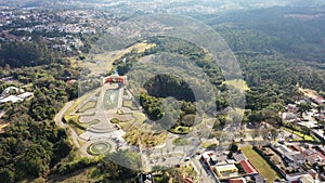 Curitiba Brazil. Public park at downtown city of Parana state.