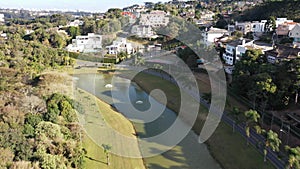 Curitiba Brazil. Public park at downtown city of Parana state.