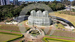 Curitiba Brazil. Public park at downtown city of Parana state.