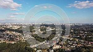 Curitiba Brazil. Public park at downtown city of Parana state.