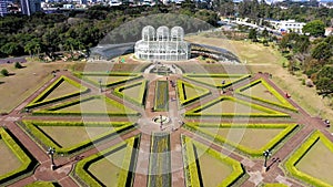 Curitiba Brazil. Public park at downtown city of Parana state.