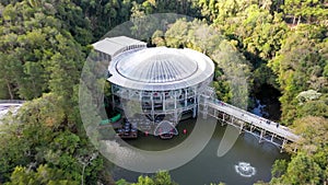 Curitiba Brazil. Public park at downtown city of Parana state.