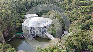 Curitiba Brazil. Public park at downtown city of Parana state.