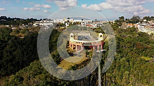 Curitiba Brazil. Public park at downtown city of Parana state.