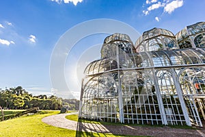 CURITIBA, PARANA/BRAZIL - DECEMBER 26 2016: Botanical Garden in a sunny day