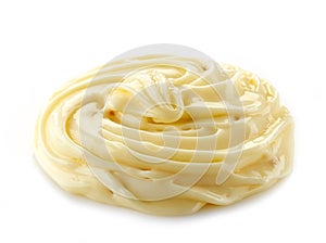 Curl of mayonnaise or processed cheese photo