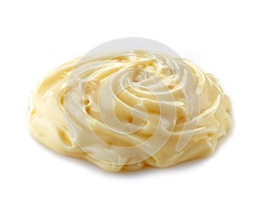 Curl of mayonnaise or processed cheese photo