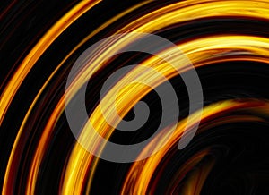 Curled bright explosion flash on black backgrounds