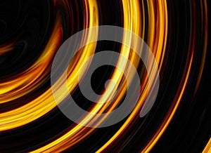 Curled bright explosion flash on black backgrounds