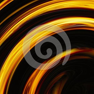 Curled bright explosion flash on black backgrounds