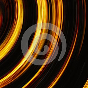 Curled bright explosion flash on black backgrounds