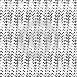 Curled Lines and Dots Pattern Vector Illustration