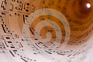 Curled Music Sheet