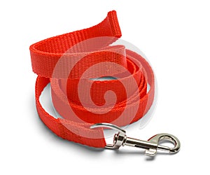 Curled Red Dog Leash