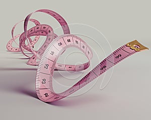 Curled Up Measuring Tape