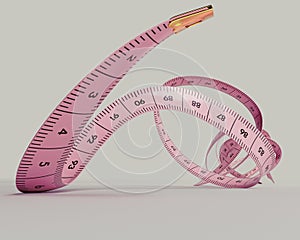 Curled Up Measuring Tape