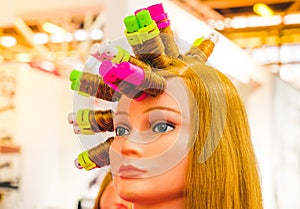 curlers wig hairdresser face background hairdresser curlers and curlers on wig