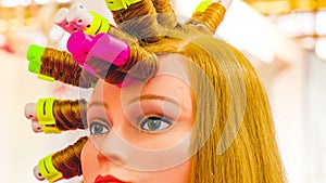 curlers wig hairdresser face background hairdresser curlers and curlers on wig