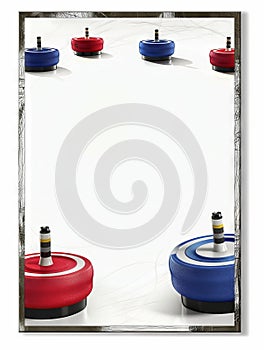 Curling background graphics template