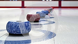 Curling background graphics template