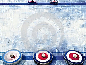 Curling background graphics template