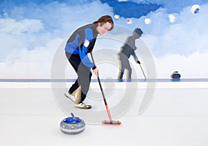 Curling brooming