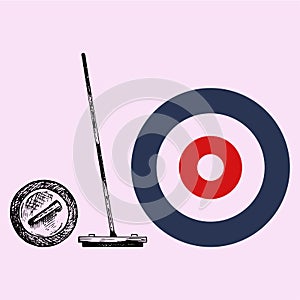 Curling game element